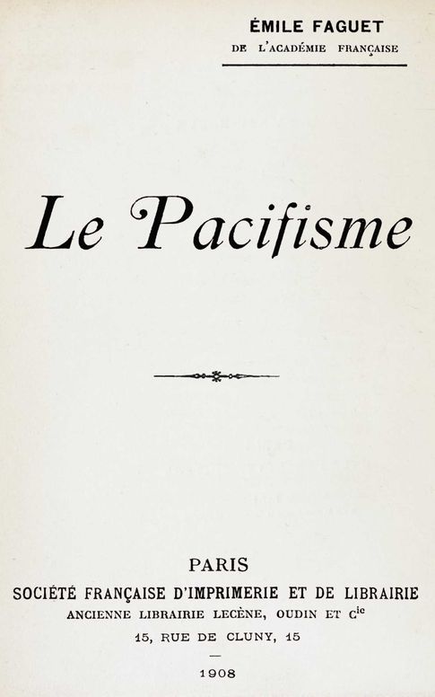 Le pacifisme