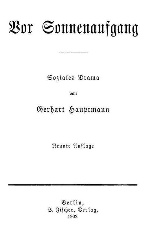 Vor Sonnenaufgang Soziales Drama