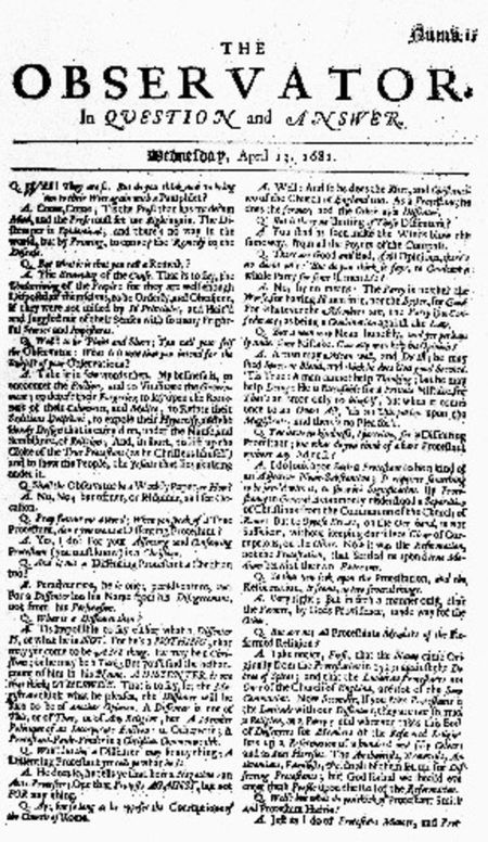 Selections from the Observator (1681-1687)