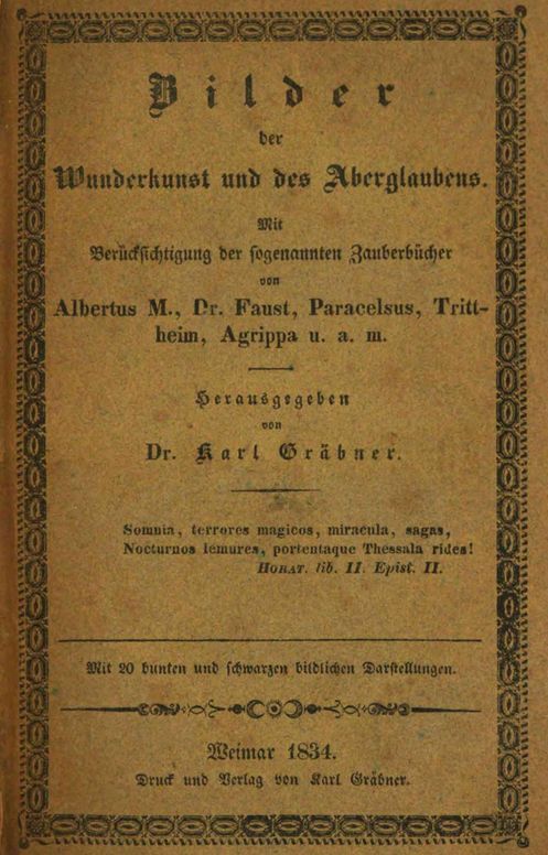 Bilder der Wunderkunst und des Aberglaubens