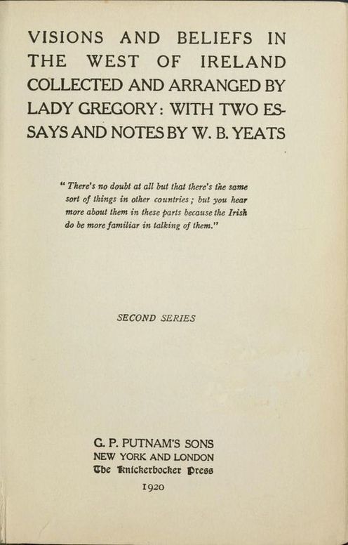 Visions and Beliefs in the West of Ireland, Second Series