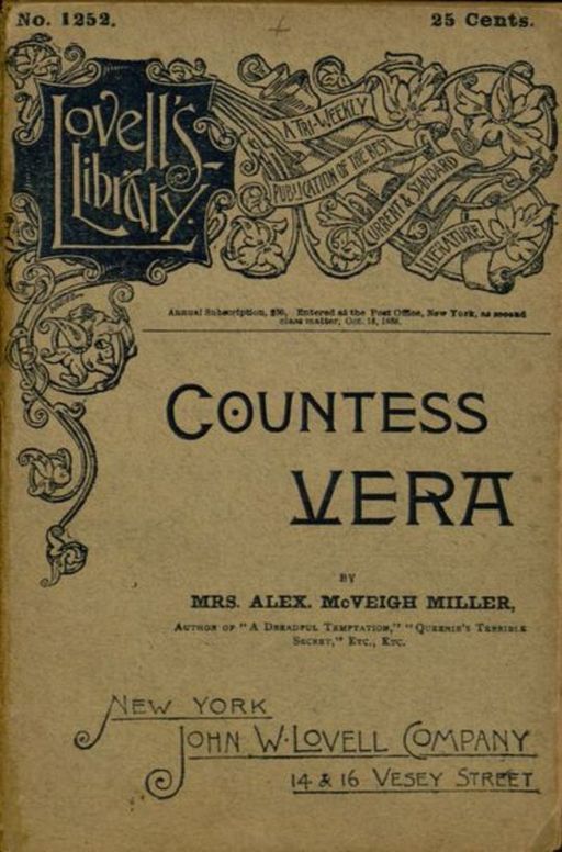 Countess Vera or, The Oath of Vengeance