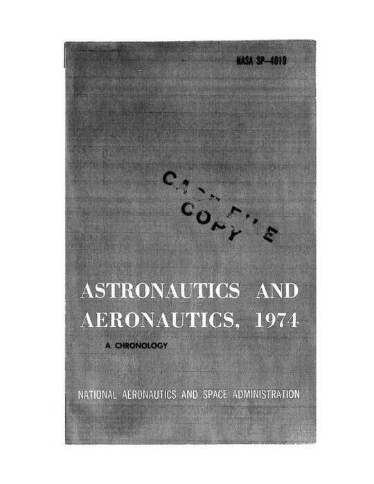 Aeronautics and Astronautics, 1974