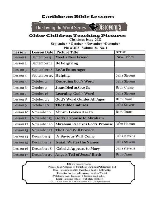 Bible Discoverers - Teaching Pictures Christmas Issue 2022