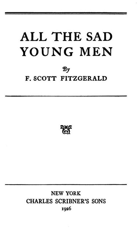 All the Sad Young Men