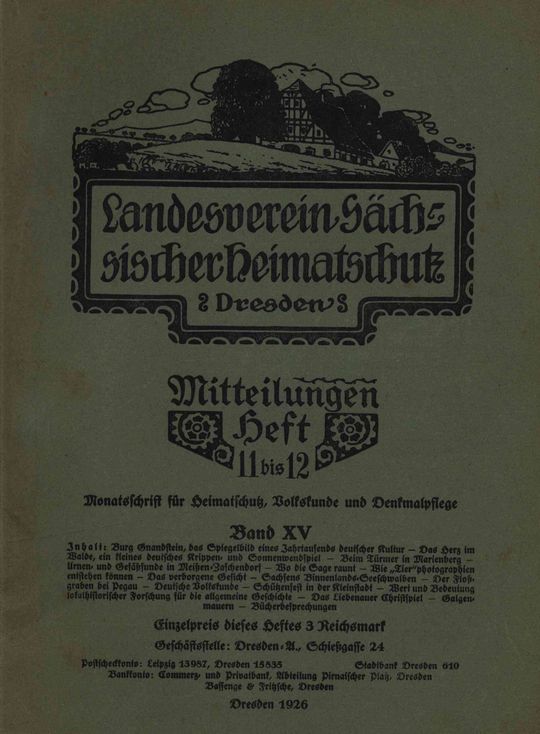 Landesverein Sächsischer Heimatschutz — Mitteilungen Band XV, Heft 11–12