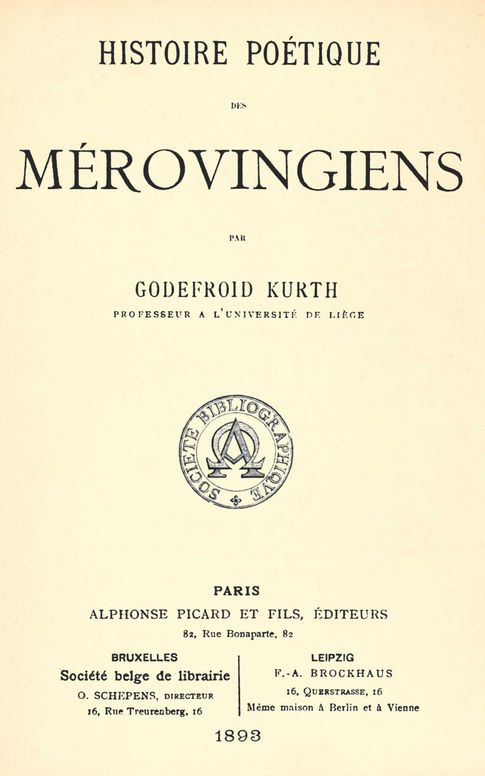 Histoire poétique des Mérovingiens