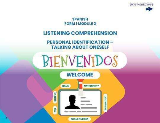 Spanish Form 1 Module 2