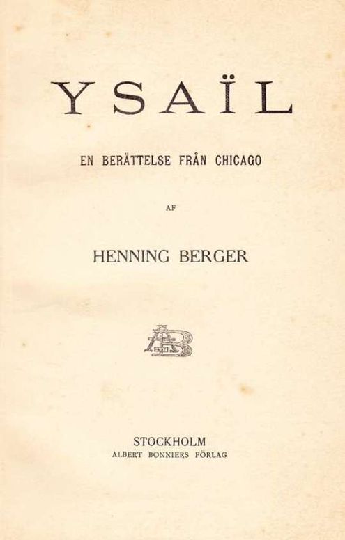 Ysaïl
En berättelse från Chicago