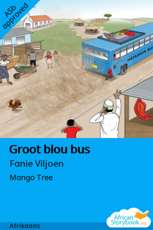 Groot blou bus