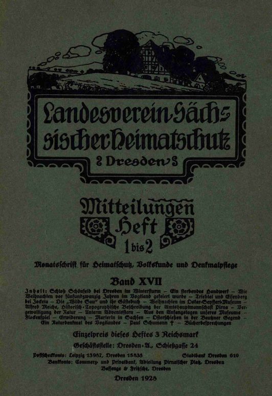 Landesverein Sächsischer Heimatschutz — Mitteilungen Band XVII, Heft 1–2