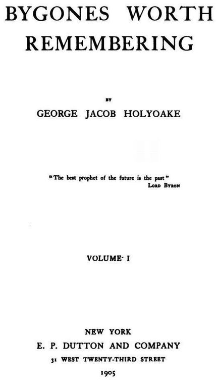 Bygones Worth Remembering, Vol. 1 (of 2)