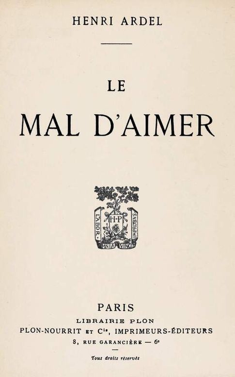 Le mal d'aimer