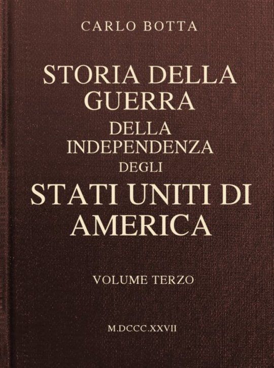 Storia della Guerra della Independenza degli Stati Uniti di America, vol. 3