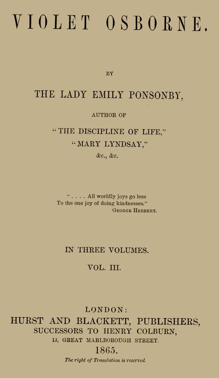 Violet Osborne, Volume 3 (of 3)