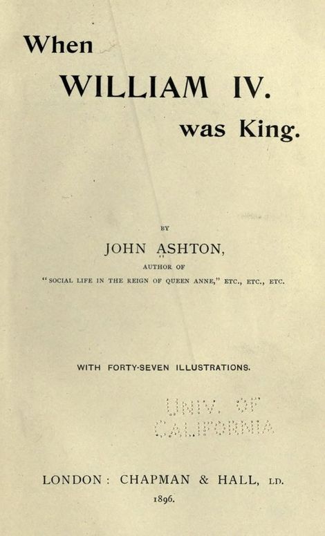 When William IV. Was King