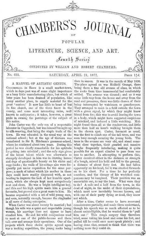 Chambers's Journal of Popular Literature, Science, and Art, No. 695 April 21, 1877.
