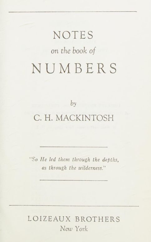 Notes on the book of Numbers