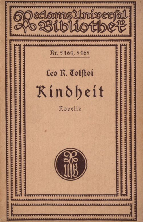Kindheit Autobiographische Novelle