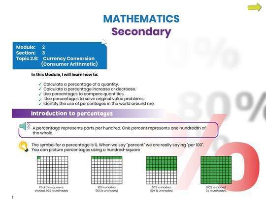 Mathematics Secondary Module 2 Section 3 Topic 2.8