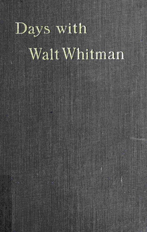 Days with Walt Whitman