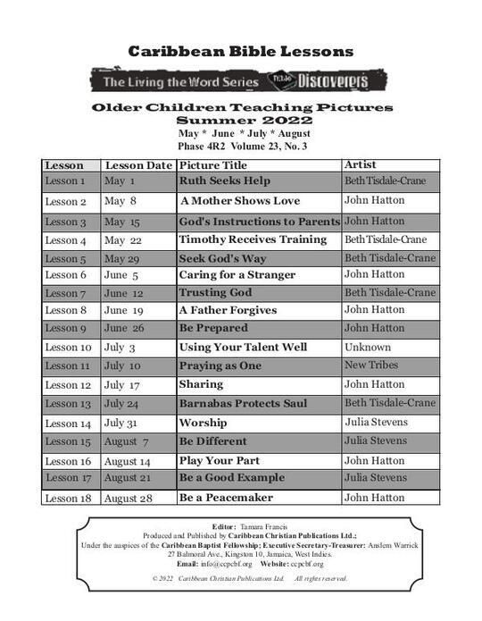 Bible Discoverers - Teaching Pictures Summer Issue 2022