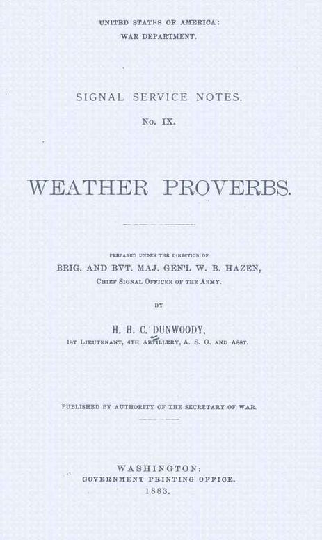 Weather proverbs by H. H. C. Dunwoody | BookFusion