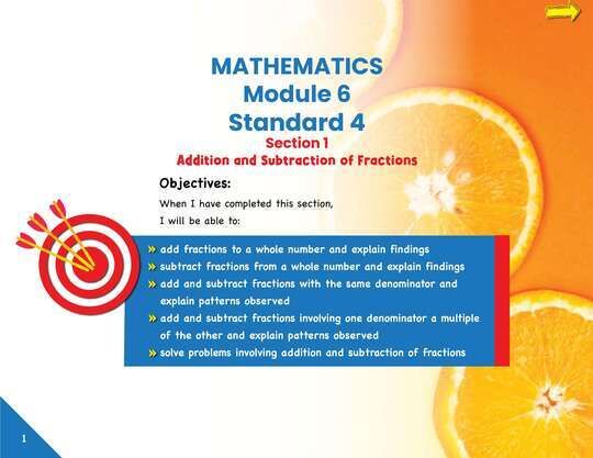 Mathematics Module 6 Standard 4 Section 1