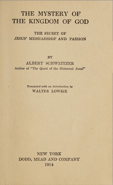 The mystery of the Kingdom of God