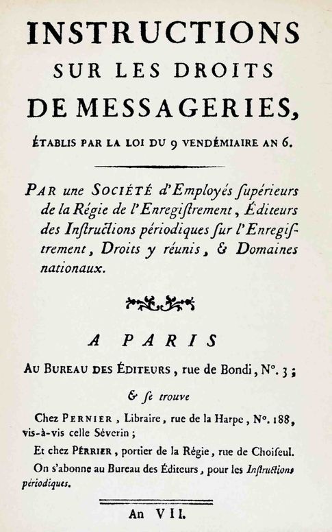Instructions sur les droits de messageries