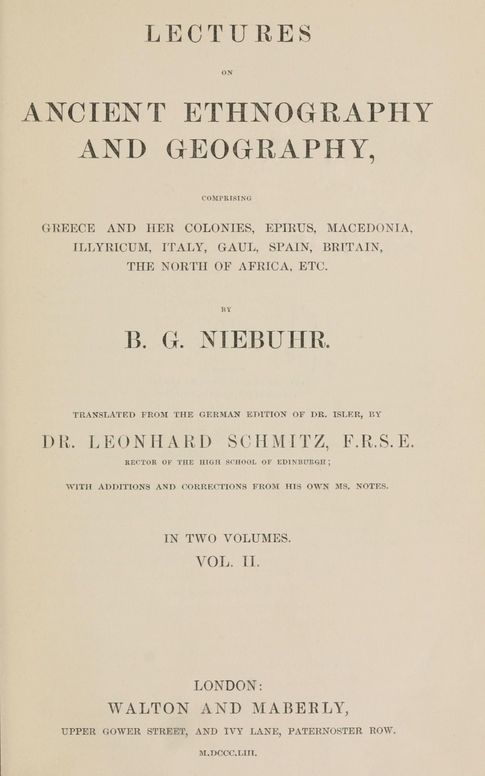 Lectures on ancient ethnography and geography, volume 2 (of 2)