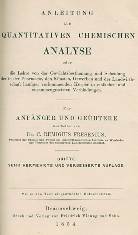 Anleitung zur quantitativen chemischen Analyse