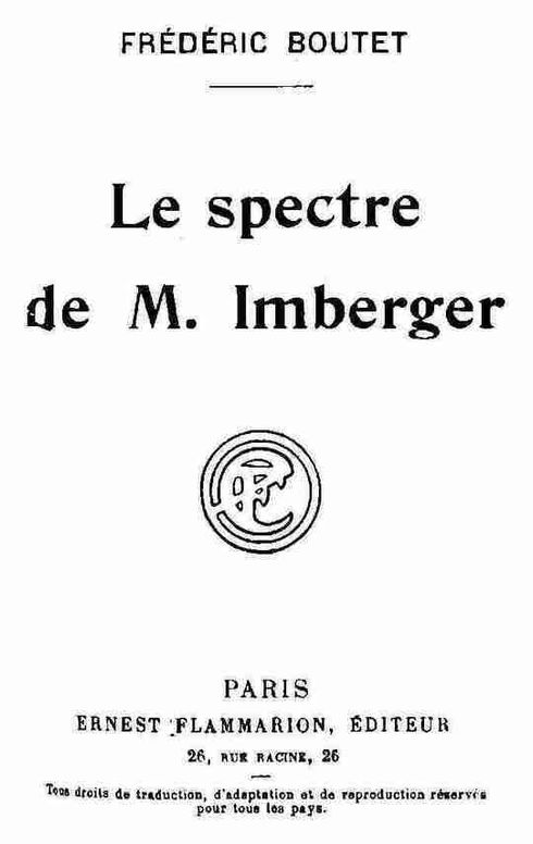 Le spectre de M. Imberger