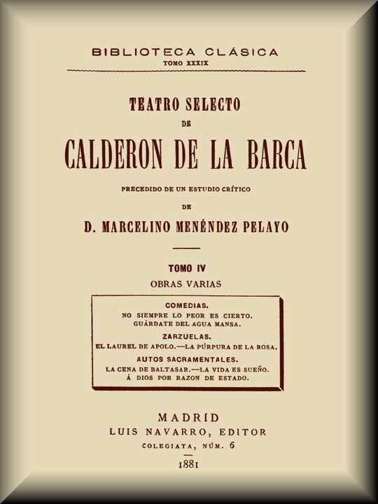 Teatro selecto, tomo 4 de 4
