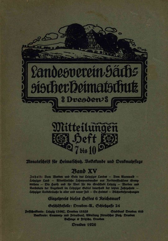 Landesverein Sächsischer Heimatschutz — Mitteilungen Band XV, Heft 7–10