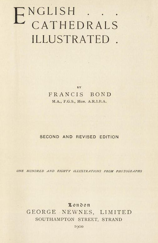 English Cathedrals Illustrated
Second and Revised Edition