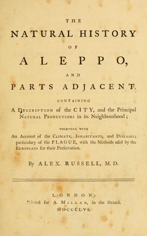 The natural history of Aleppo, and parts adjacent