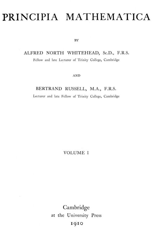 Principia mathematica, vol. 1 (of 3)