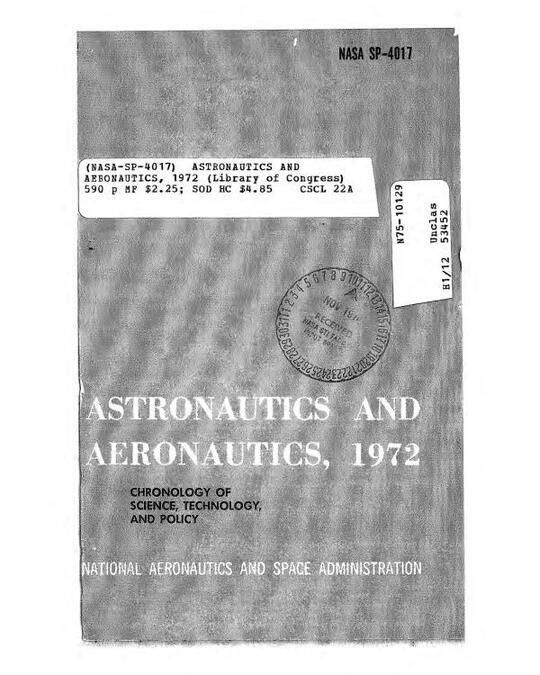 Aeronautics and Astronautics, 1972
