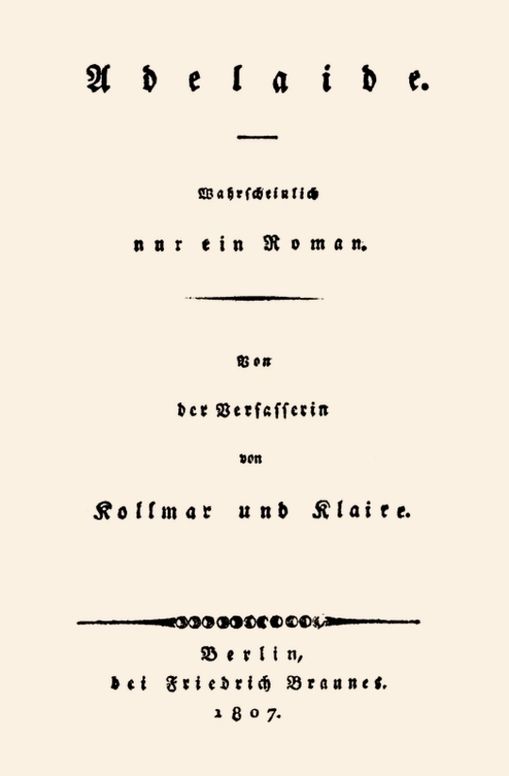Adelaide
Wahrscheinlich nur ein Roman