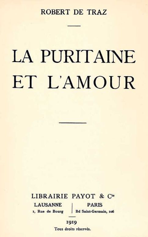 La puritaine et l'amour