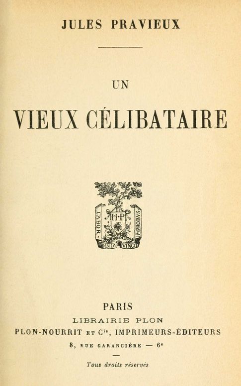 Un vieux célibataire