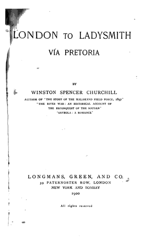 London to Ladysmith via Pretoria