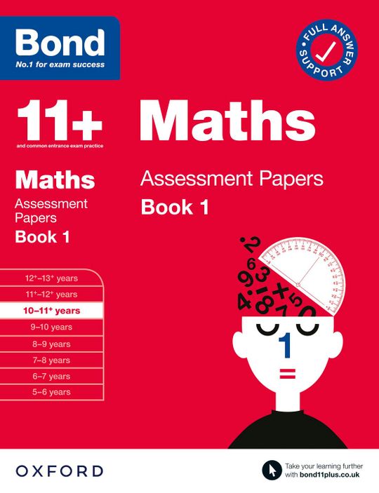 Bond 11+: Maths Assessment Papers Book 1 10-11 Years: Ready for the 2024 exam