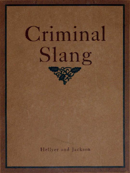 A vocabulary of criminal slang