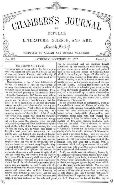 Chambers's Journal of Popular Literature, Science, and Art, No. 730 December 22, 1877