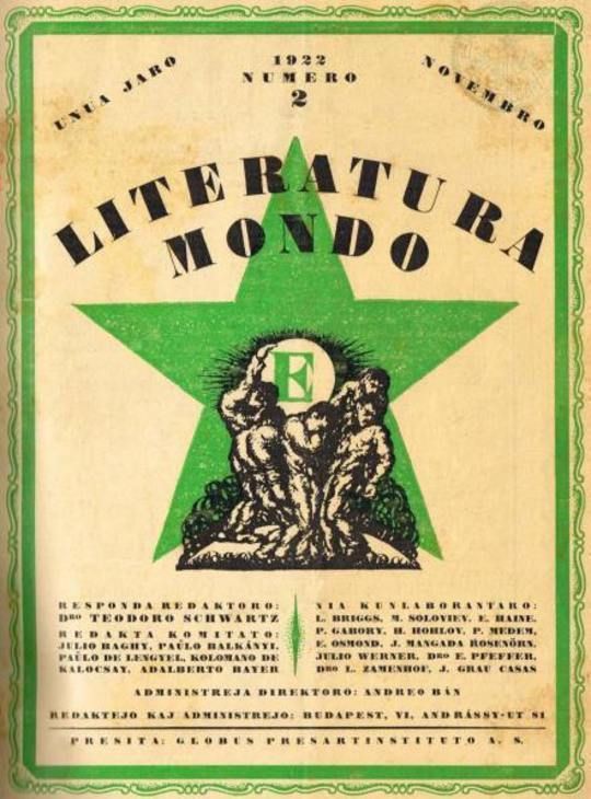 Literatura Mondo, numero 2, 1922 Novembro