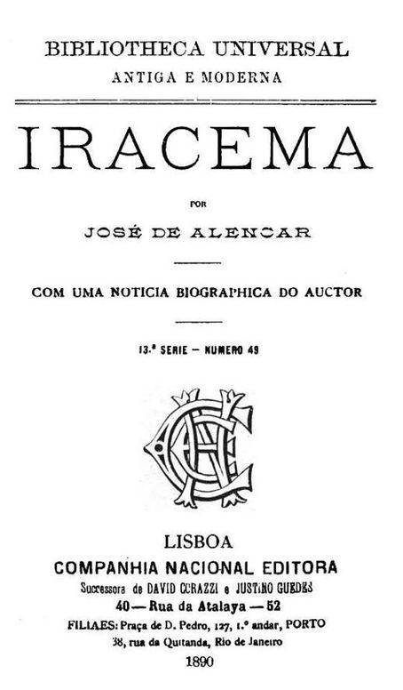 Iracema: com uma noticia biographica do auctor