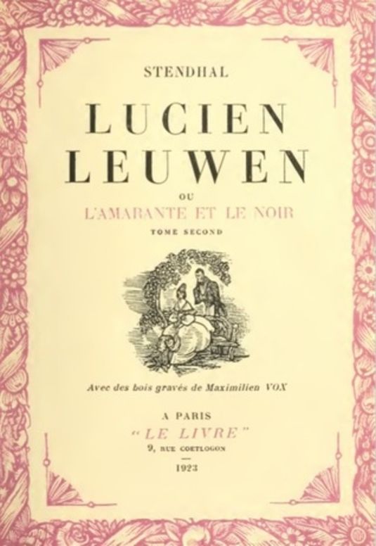 Lucien Leeuwen ou l'Amarante et le Noir
Tome Second