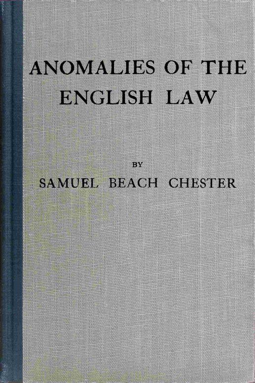 Anomalies of the English law